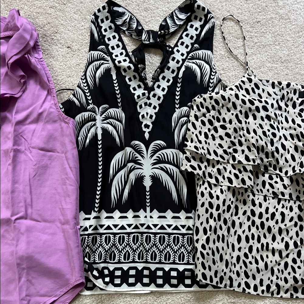 Bundle of 3 Summer Resort High End Tops - Kut from the Kloth, J Crew NWOT 10-12 - Picture 3 of 7